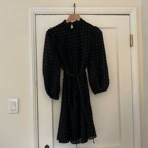 Ann Taylor Houndstooth Velvet Dress